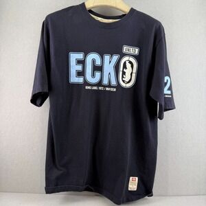 Ecko Unltd Mens XL Graphic T-Shirt Black King Label 1972 Rhino Logo Streetwear
